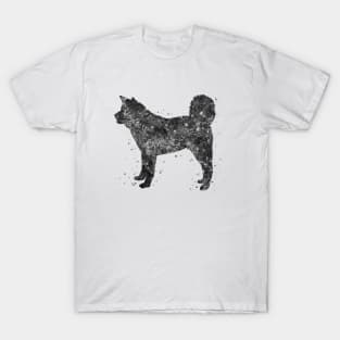 akita dog black and white T-Shirt